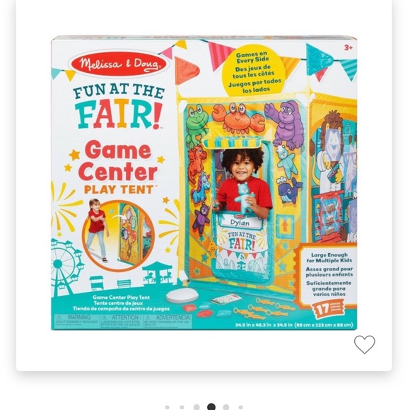 New Melissa & Doug Fun at the Fair! Game Center Play Tent 4 Sides of Activities - Picture 3 of 9